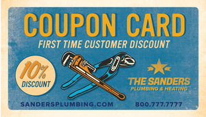 sample coupon card in vintage style