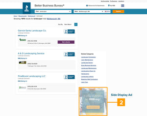 BBB.org Display Ad: Side Placement