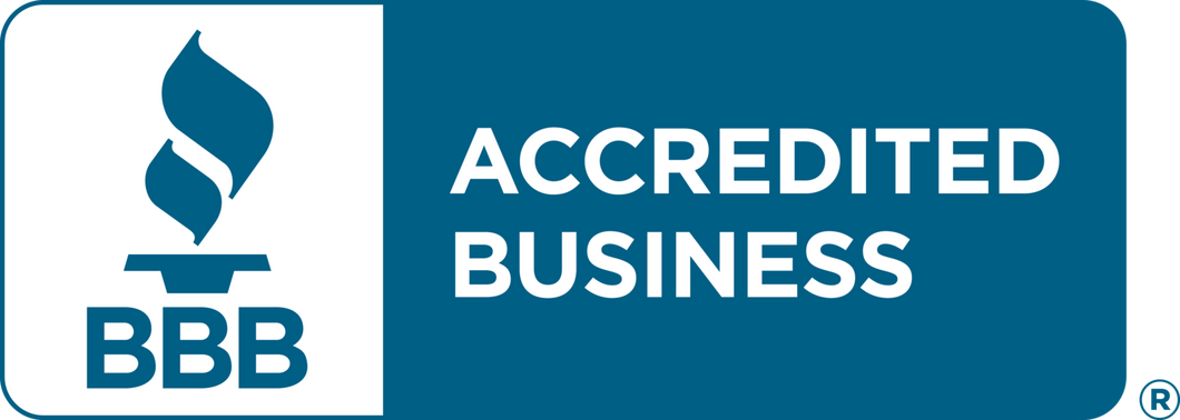 Horizontal Accredited Business Seal Blue